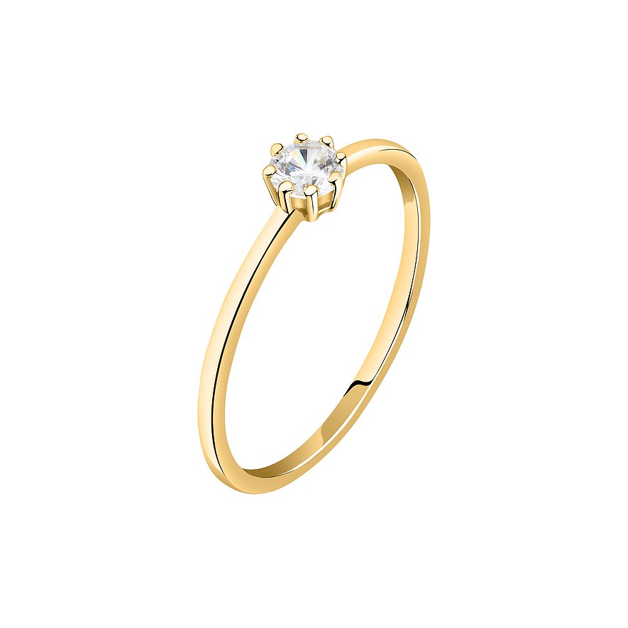 Live Diamond Damenring LDY020115010 375er Gelbgold, recycelt von Live Diamond