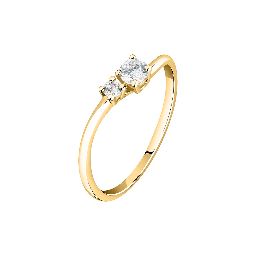 Live Diamond Damenring LDY020116010 375er Gelbgold, recycelt von Live Diamond