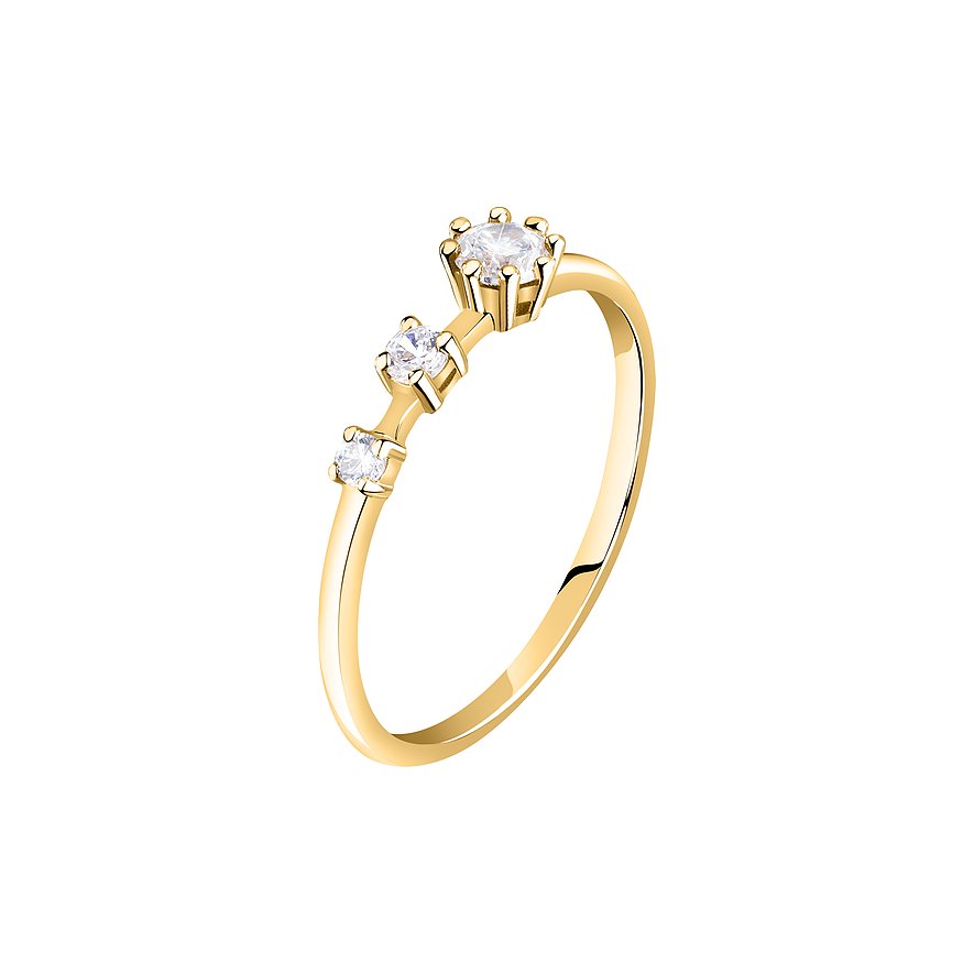 Live Diamond Damenring LDY023118010 375er Gelbgold, recycelt von Live Diamond