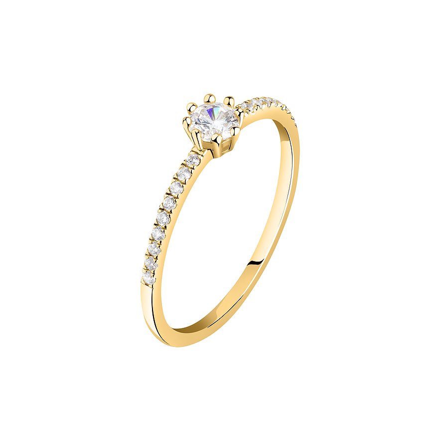 Live Diamond Damenring LDY029122012 375er Gelbgold, recycelt von Live Diamond