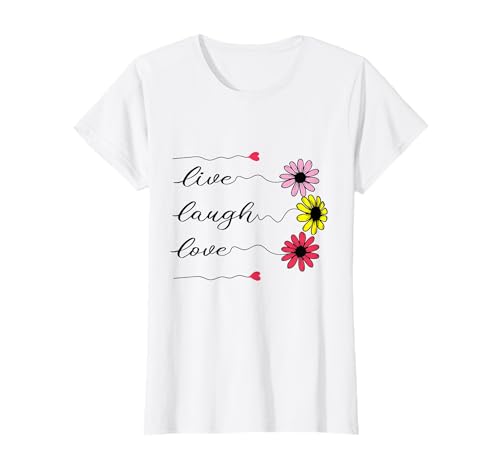 Damen Gänseblümchen Margeriten Blume Garten börlauch Maßliebchen T-Shirt Damen Gänseblümchen Margeriten Blume Garten börlauch Maßliebchen T-Shirt von Live Laugh Love Leben Lachen Liebe & Geschenk