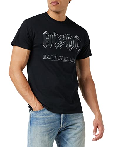 Live Nation Herren Ac/Dc - Back in Black T Shirt, Schwarz (Black), XXL EU von AC/DC