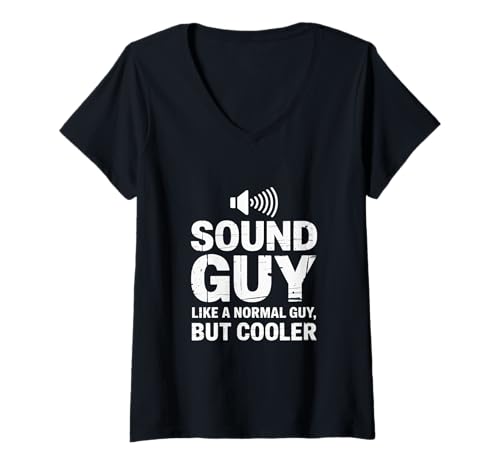 Damen Sound Guy wie ein normaler Typ Toningenieur T-Shirt mit V-Ausschnitt Damen Sound Guy wie ein normaler Typ Toningenieur T-Shirt mit V-Ausschnitt von Live Sound Frequency