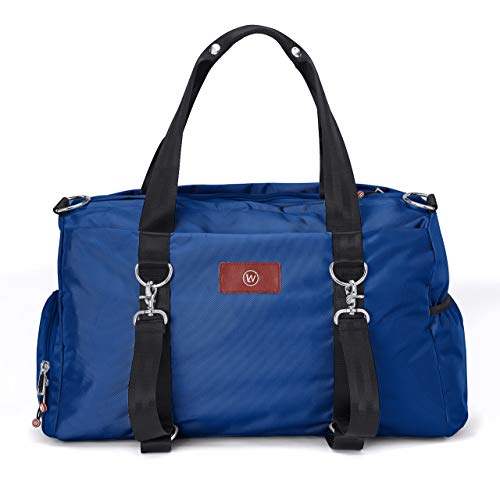 Live Well 360 Gym Duffel Bag für Damen oder Herren - Tasche mit Schuh, Laptop & Nassfach - Perfekte Sport oder Workout Umhängetasche mit mehreren Fächern - Crossfit, Yoga, Boxen - THE LUXX, Blau, von Live Well 360