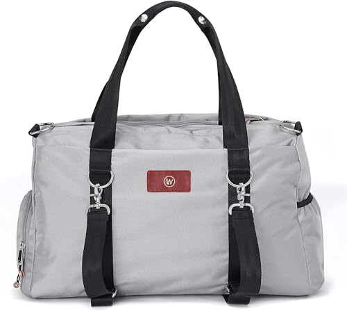 Live Well 360 Gym Duffel Bag für Damen oder Herren - Tasche mit Schuh, Laptop & Nassfach - Perfekte Sport- oder Workout-Umhängetasche mit mehreren Fächern - Crossfit, Yoga, Boxen - THE LUXX, Grau, von Live Well 360