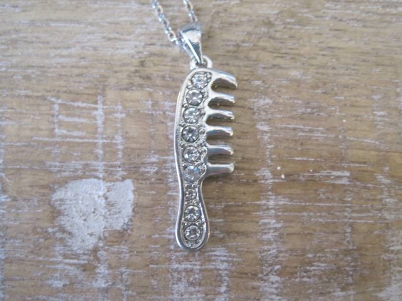 Silber Kamm Halskette - Friseur Schmuck Strass Silber Kamm Halskette - Friseur Schmuck Strass von LiveCoastal