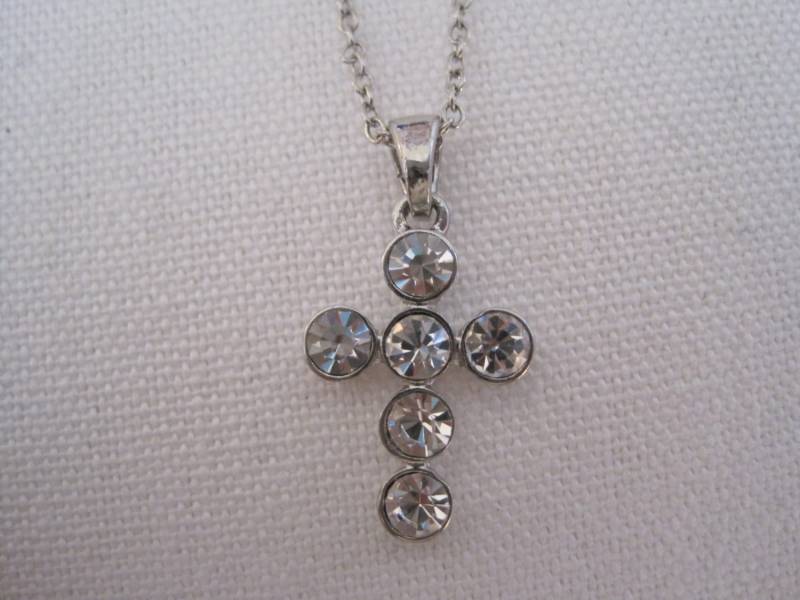 Silber Strass Kreuz Halskette - Cross Necklace Silber Strass Kreuz Halskette - Cross Necklace von LiveCoastal