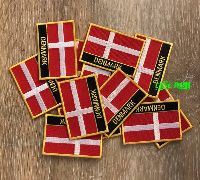 Dänemark Flagge Patch Gesticktes Lot 1 Dutzend 12 Patches Buntstifte Flaggen Der Welt Nationalflagge von LiveFastFTW