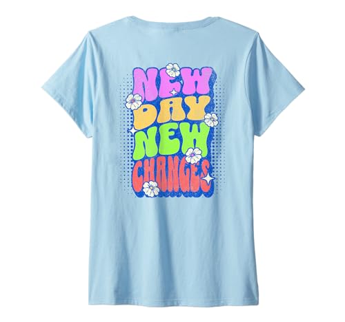 Damen Positive Retro-Motivation, erhebendes Zitat T-Shirt mit V-Ausschnitt Damen Positive Retro-Motivation, erhebendes Zitat T-Shirt mit V-Ausschnitt von LiveHappy