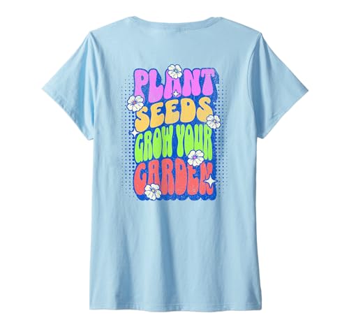 Damen Positive Retro-Motivation, erhebendes Zitat T-Shirt mit V-Ausschnitt Damen Positive Retro-Motivation, erhebendes Zitat T-Shirt mit V-Ausschnitt von LiveHappy