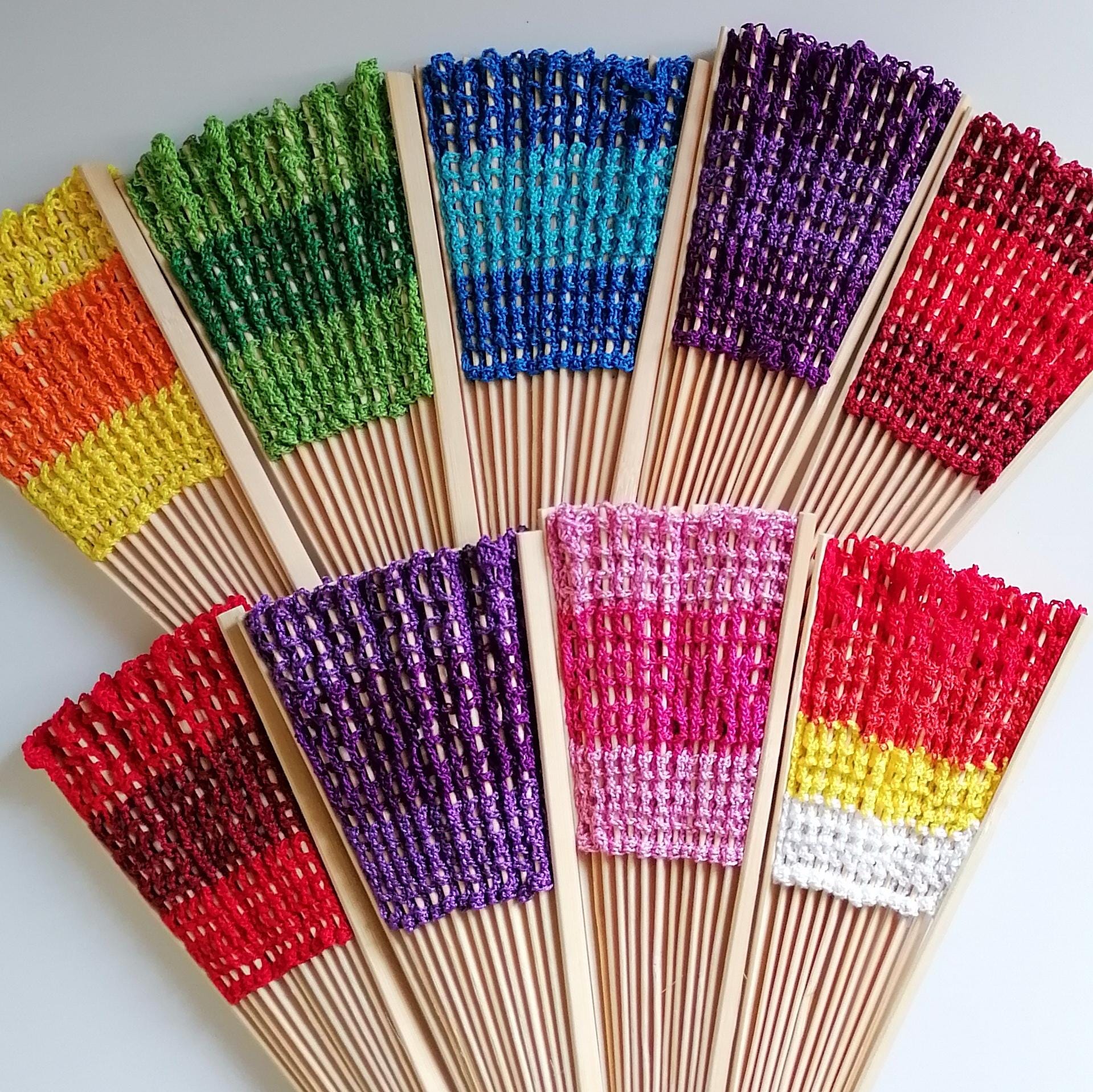 Häkelfächer - Verschiedene Farben von LiveLoveCrochetSarah