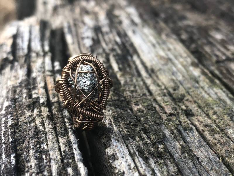 Pyrit Pentagramm Ring Gr. 6 Pyrit Pentagramm Ring Gr. 6 von LiveLoveCrystalShop