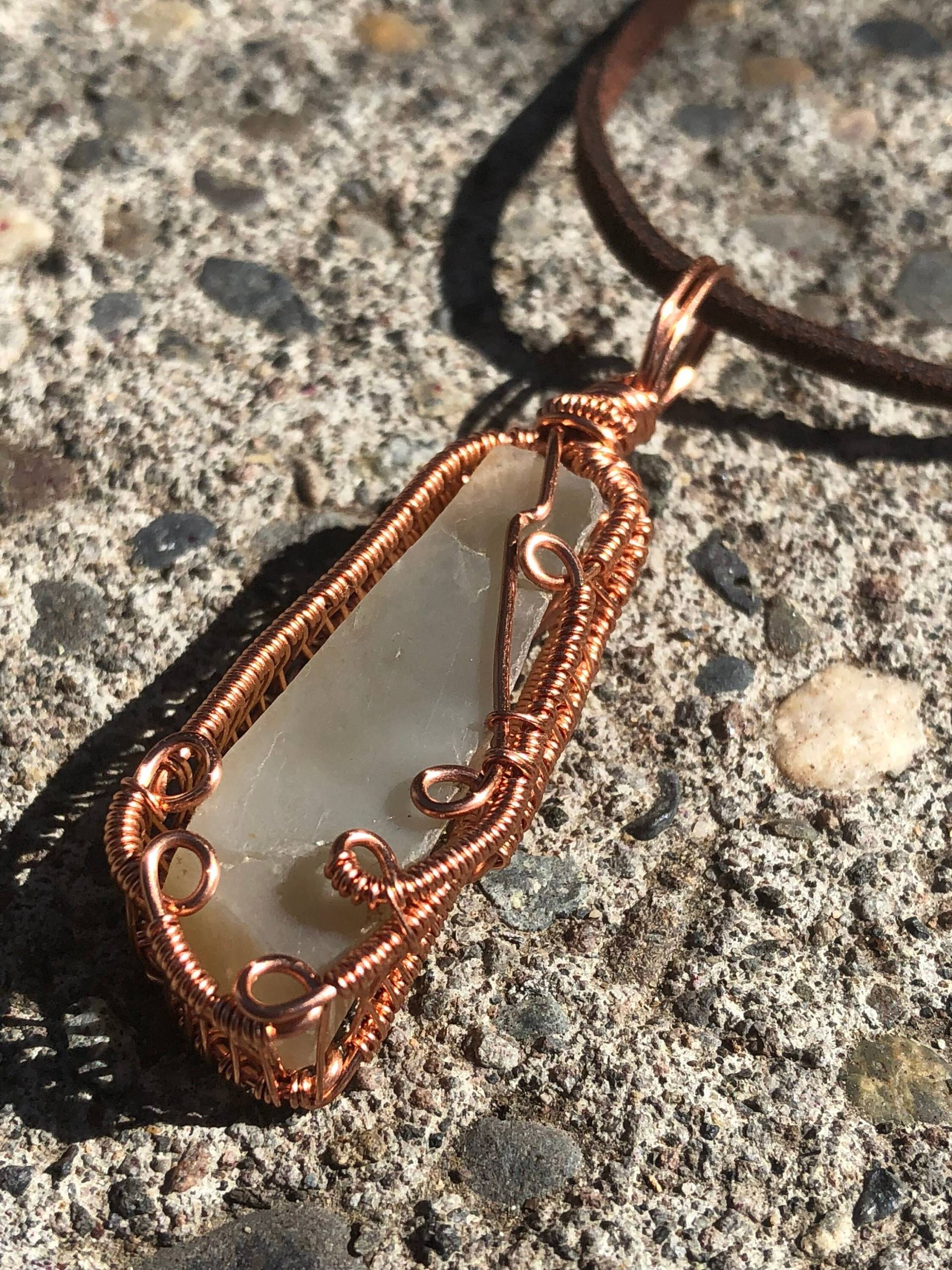 Raucher Mondstein N Kupfer Doppelseitige Halskette Raucher Mondstein N Kupfer Doppelseitige Halskette von LiveLoveCrystalShop