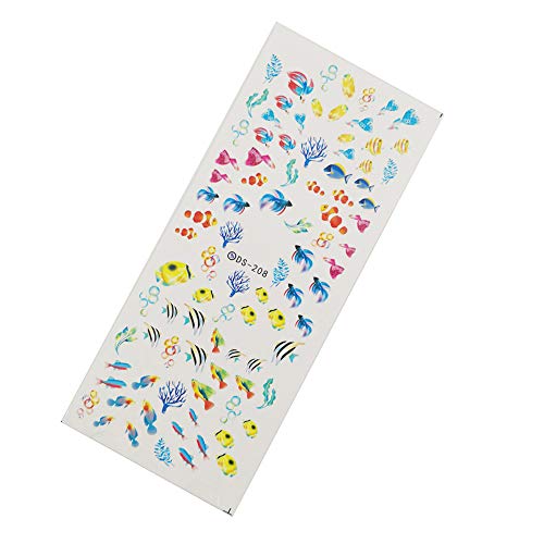 Livecity DIY Nail Sticker, wasserdichte Fisch Muschel Seestern Nail Sticker Full Cover Wrap DIY Adhesive Decor 208 von Livecitys