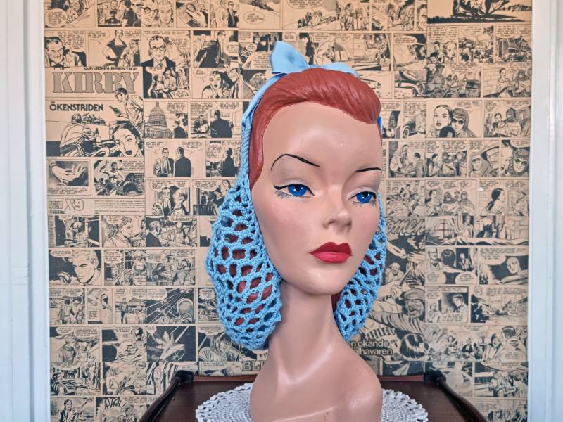 Halber Rundschal Vintage Style Hair Snood Rockabilly Made To Order 1940Er Jahre von Liveitretro