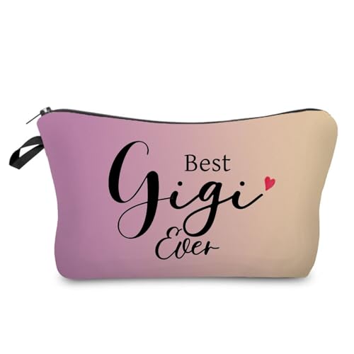 Livel lhood Best Gigi Ever-Make-up-Tasche, kleine Organizer-Tasche, Kulturbeutel, Reißverschluss, beste Gigi-Kosmetiktasche, Muttertags-, Geburtstagsgeschenk, Geschenk für Großmutter, Oma, Oma, Damen, Livel lhood Best Gigi Ever-Make-up-Tasche, kleine Organizer-Tasche, Kulturbeutel, Reißverschluss, beste Gigi-Kosmetiktasche, Muttertags-, Geburtstagsgeschenk, Geschenk für Großmutter, Oma, Oma, Damen, von Livel lhood