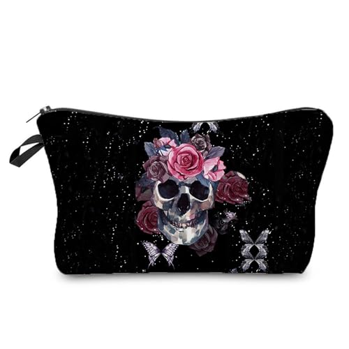 Livel lhood Kosmetiktasche mit Blumenmuster für Damen, niedliche Make-up-Tasche für Geldbörse, Reise-Kulturbeutel, Reißverschluss, für Mädchen, Frauen, Familie, Freunde, Schwestern, Geschenke, von Livel lhood