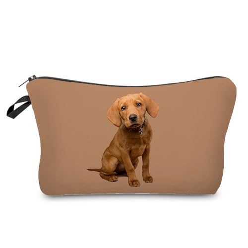 Livel lhood Hz7402 Kosmetiktasche für Damen, mit Hundemuster, kleine Tasche, Geschenk für Frauen, hz7402, Blumenmuster von Livel lhood