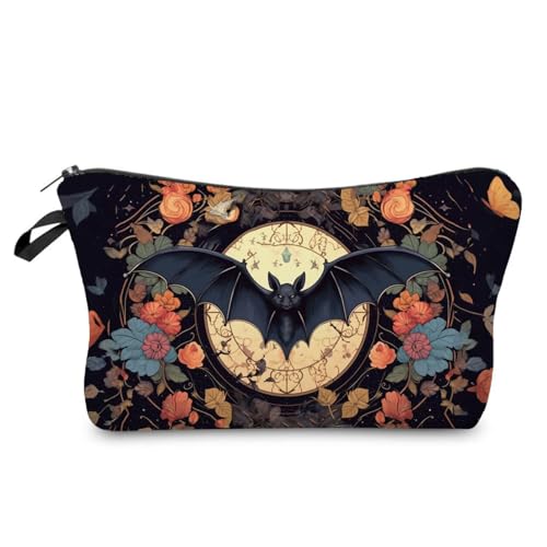 Livel lhood Make-up-Tasche mit Blumenmuster, niedlich, klein, Organizer, Reißverschluss, Blumenfledermaus, Kosmetiktasche, Geburtstagsgeschenk für Frauen und Freunde Livel lhood Make-up-Tasche mit Blumenmuster, niedlich, klein, Organizer, Reißverschluss, Blumenfledermaus, Kosmetiktasche, Geburtstagsgeschenk für Frauen und Freunde von Livel lhood
