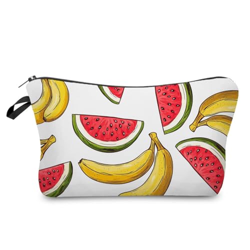 Livel lhood Make-up-Tasche mit Wassermelonen-Bananenmotiv, niedlich, klein, mit Reißverschluss, Wassermelone, Banane, Kosmetiktasche, Geburtstagsgeschenk für Frauen, Freunde, 2, hzz16291 Livel lhood Make-up-Tasche mit Wassermelonen-Bananenmotiv, niedlich, klein, mit Reißverschluss, Wassermelone, Banane, Kosmetiktasche, Geburtstagsgeschenk für Frauen, Freunde, 2, hzz16291 von Livel lhood