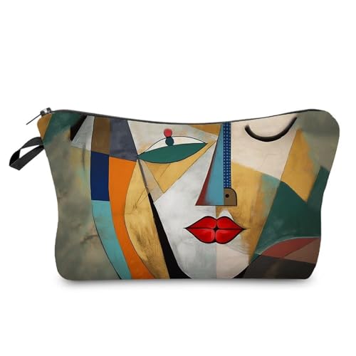 Livel lhood Make-up-Tasche mit abstraktem Gesicht, niedlicher kleiner Organizer, Reißverschluss, abstraktes Gesicht, Kosmetiktasche, Geburtstagsgeschenk, für Frauen, Freunde, 3, hzj0716 Livel lhood Make-up-Tasche mit abstraktem Gesicht, niedlicher kleiner Organizer, Reißverschluss, abstraktes Gesicht, Kosmetiktasche, Geburtstagsgeschenk, für Frauen, Freunde, 3, hzj0716 von Livel lhood