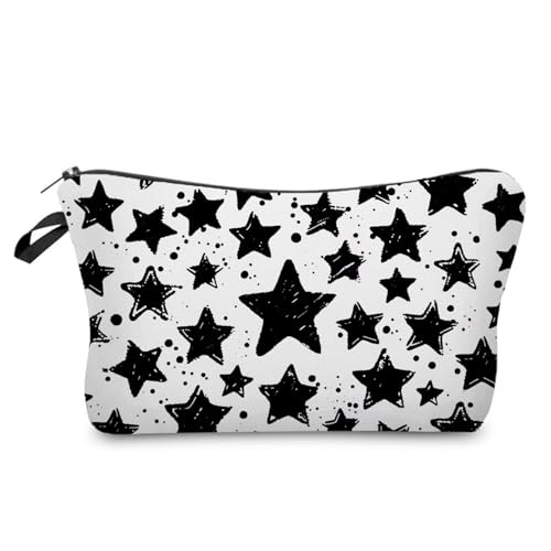 Livel lhood Make-up-Tasche mit fünfzackigem Stern, niedlich, klein, Make-up-Tasche, Reise-Kulturbeutel, Reißverschluss, Kosmetiktasche, Geschenk für Frauen und Mädchen Livel lhood Make-up-Tasche mit fünfzackigem Stern, niedlich, klein, Make-up-Tasche, Reise-Kulturbeutel, Reißverschluss, Kosmetiktasche, Geschenk für Frauen und Mädchen von Livel lhood