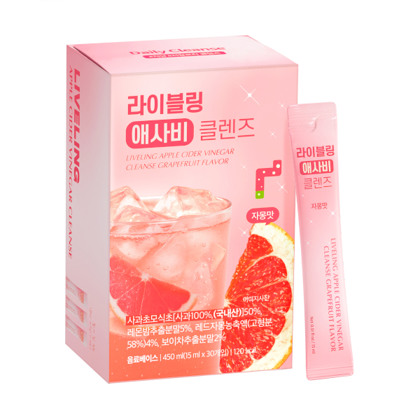 Liveling - Apple Cider Vinegar Cleanse - 15ml x 30pcs - Grapefruit von Liveling