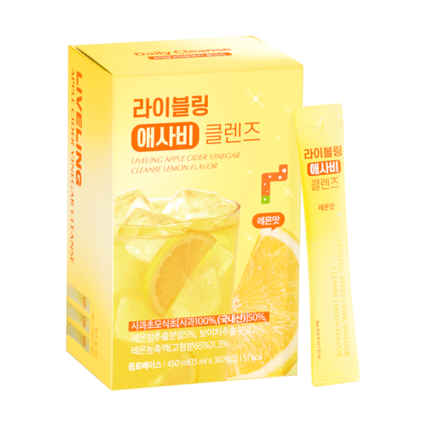 Liveling - Apple Cider Vinegar Cleanse - 15ml x 30pcs - Lemon von Liveling