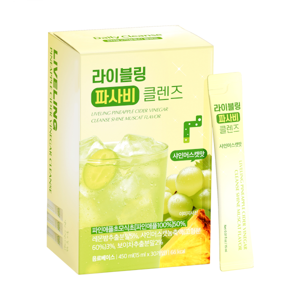 Liveling - Pineapple Cider Vinegar Cleanse - 15ml x 30pcs - Shine Muscat von Liveling
