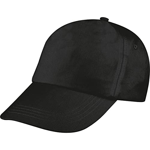 Baumwoll Basecap 5 Panel/Farbe: schwarz von Livepac-Office