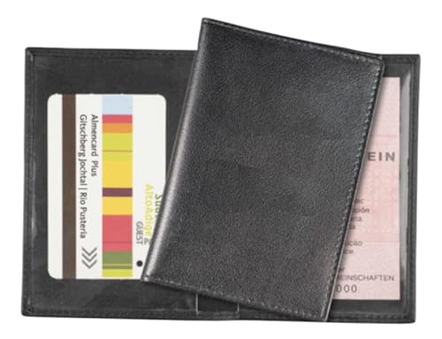KFZ Schein Schutzhülle mit Führerschein-Fach / Farbe: schwarz von Livepac-Office