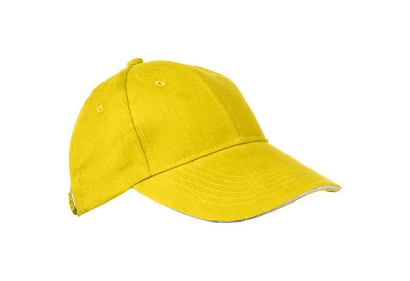 Macma Baseball Cap Baumwoll-Basecap 6 Panel heavy-brushed Cotton Farbe: gelb von Macma