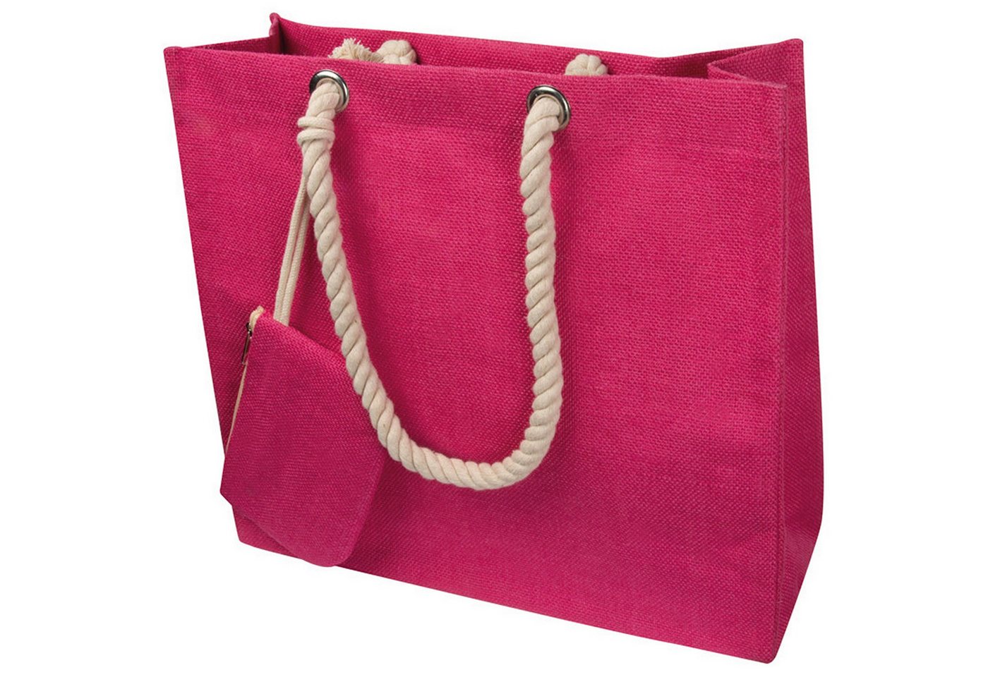 Livepac Office Freizeittasche Einkaufstasche / Jutetasche mit Kordel / Farbe: pink von Livepac Office