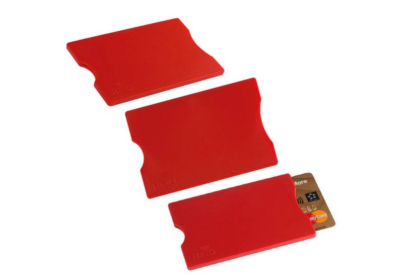 Easy Gifts Kartenetui 5x RFID Kartenetui / Farbe: rot von Easy Gifts