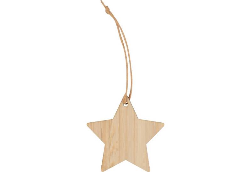 Easy Gifts Schlüsselanhänger 10x Sternanhänger aus Bambus / Christbaum- oder Dekoanhänger von Easy Gifts