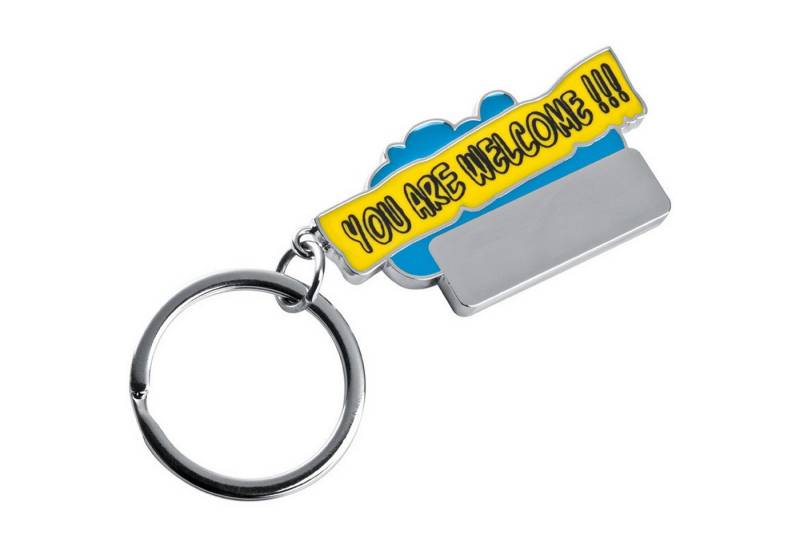 Macma Schlüsselanhänger Metall Schlüsselanhänger "You are welcome!!!" / Farbe: hellblau von Macma