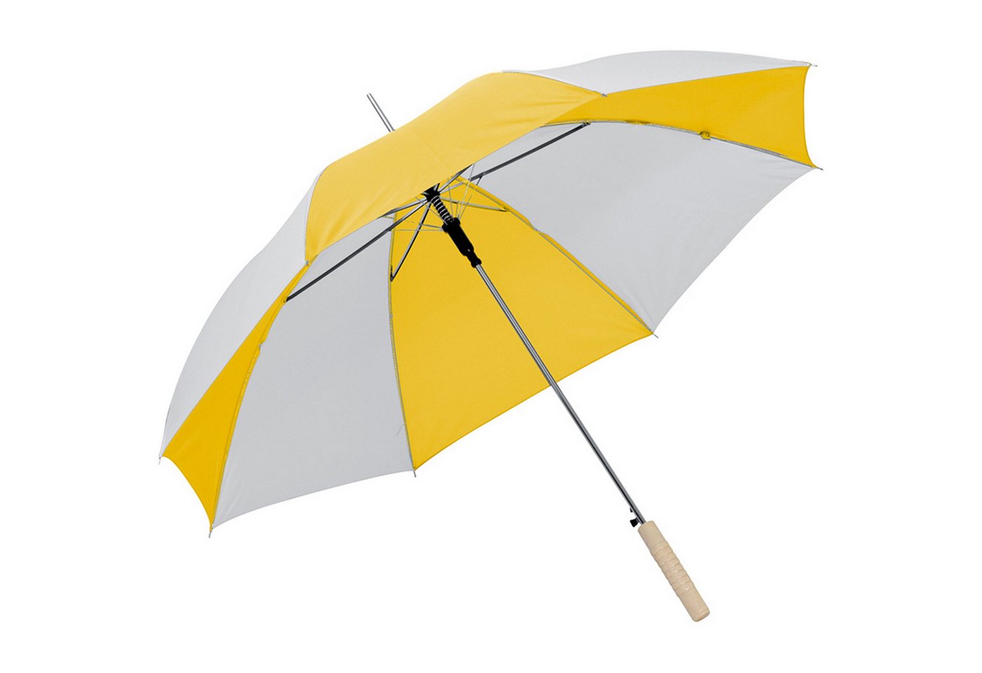 Livepac Office Stockregenschirm Automatik-Regenschirm / Farbe: weiss-gelb von Livepac Office