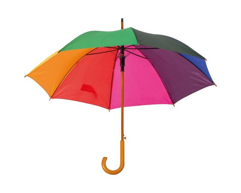 Easy Gifts Stockregenschirm Automatik-Regenschirm mit Holzgriff / Farbe: multicolor von Easy Gifts