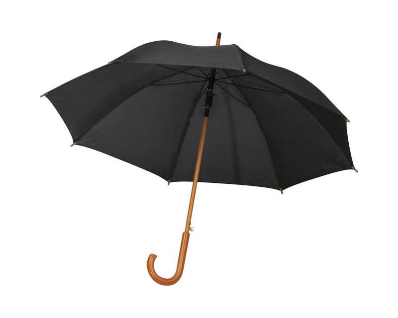 Easy Gifts Stockregenschirm Automatik-Regenschirm mit Holzgriff / Farbe: schwarz von Easy Gifts