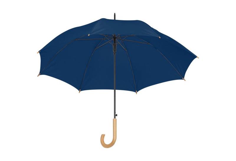 Macma Stockregenschirm Automatik-Regenschirm mit Holzgriff und Holzspitzen / Farbe: dunkelbla von Macma
