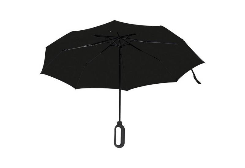 Macma Taschenregenschirm Taschenschirm aus Pongee mit Karabinergriff / Farbe: schwarz von Macma
