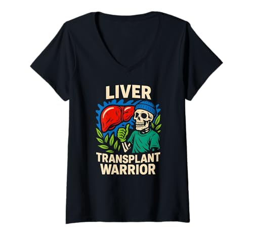 Damen Leber Transplant Warrior Cool Herren Chirurgie Recovery T-Shirt mit V-Ausschnitt Damen Leber Transplant Warrior Cool Herren Chirurgie Recovery T-Shirt mit V-Ausschnitt von Liver Transplant Hospital Get Well Nurse Wear