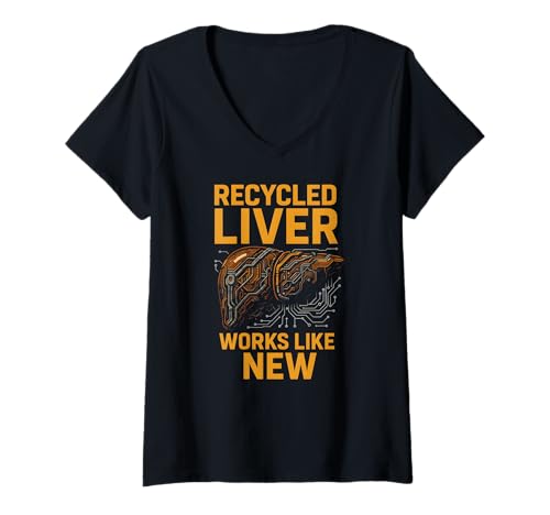 Damen Transplantation Recovery Herren Krankenhaus-Patient T-Shirt mit V-Ausschnitt Damen Transplantation Recovery Herren Krankenhaus-Patient T-Shirt mit V-Ausschnitt von Liver Transplant Hospital Get Well Nurse Wear