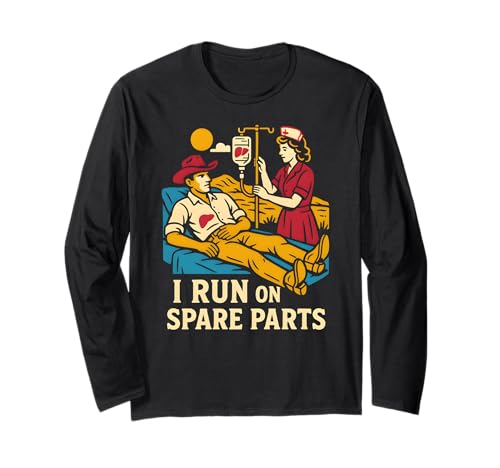 Leberchirurgie I Run on Spare Parts Fun Herren Patient Langarmshirt Leberchirurgie I Run on Spare Parts Fun Herren Patient Langarmshirt von Liver Transplant Hospital Get Well Nurse Wear
