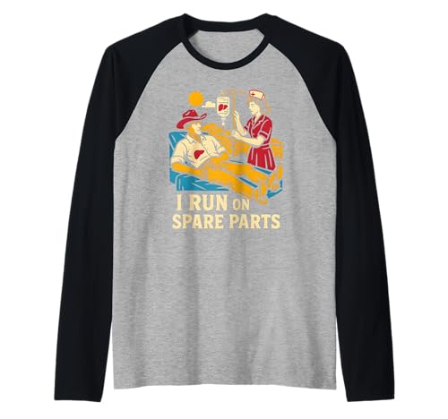 Leberchirurgie I Run on Spare Parts Fun Herren Patient Raglan Leberchirurgie I Run on Spare Parts Fun Herren Patient Raglan von Liver Transplant Hospital Get Well Nurse Wear