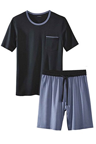 Livergy Herren Pyjama/Shorty/Schlafanzug - 2-Teiler Navy - Hellblau M 48-50 von Livergy