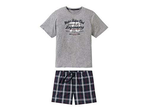 Livergy Herren Sommer Pyjama Kurze Schlafhose + Kurzarm Shirt ++Plussize++ Grau XXL von Livergy