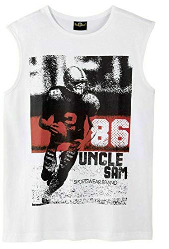 Livergy Uncle Sam Herren Tanktop Muskelshirt Top Ärmellos Achselshirt Weiss XL 56/58 von Livergy