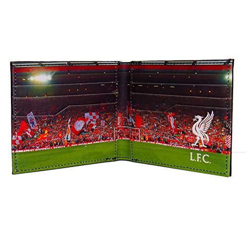 Liverpool FC - Geldbörse mit geprägtem Vereinswappen - Offizielles Merchandise - Schwarz - Schwarz Stadion - 11 x 9,5 cm von Liverpool F.C.
