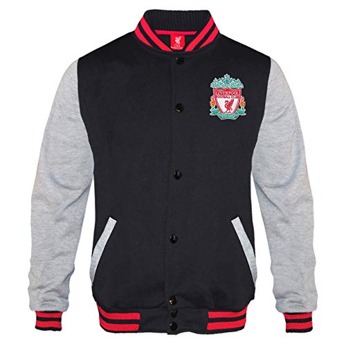 Liverpool FC - Herren College-Jacke im Retro-Design - für Fußballfans - Schwarz von Liverpool FC